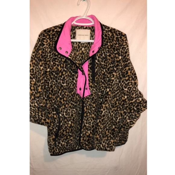 American eagle leopard print bomber jacket - Picture 3 of 3